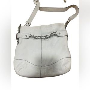 COACH White crossbody purse